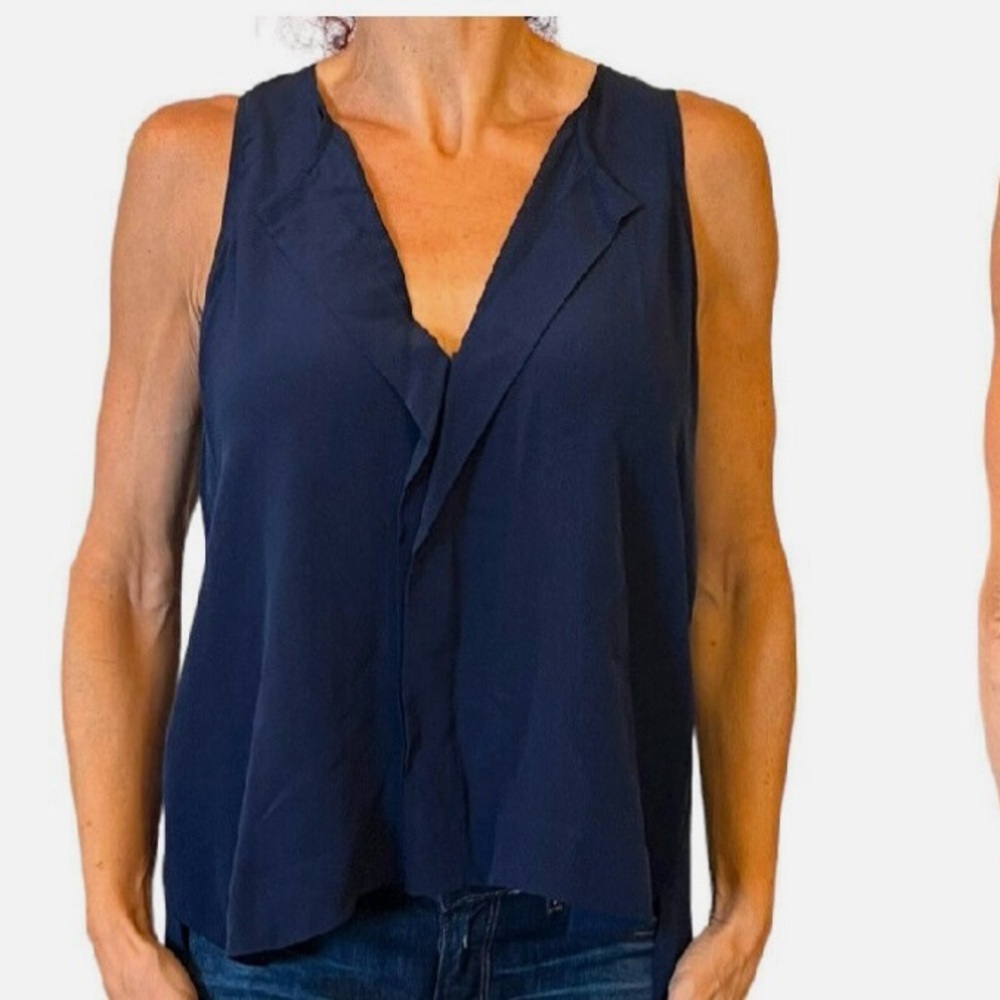 Navy Sleeveless Women's Top